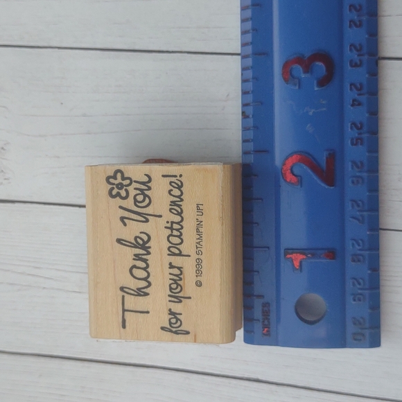 Thank you for your patience 1999 stampin' up wood stamp - Picture 6 of 8